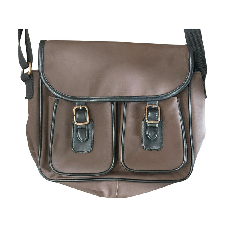 Waterproof Nylon Flap Messenger Crossbody Bag with Dual Front Pockets