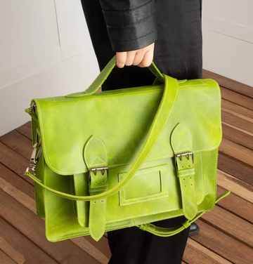 Convertible Full Grain Leather Satchel Backpack Messenger Bag