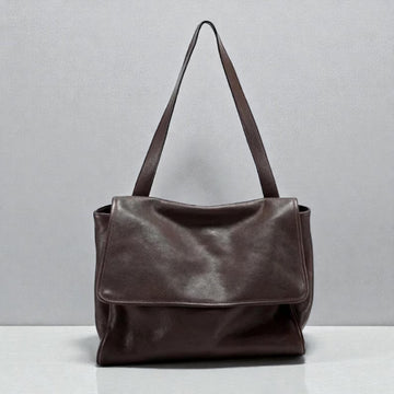 Soft First Layer Cowhide Flap Large Capacity Messenger Shoulder Bag